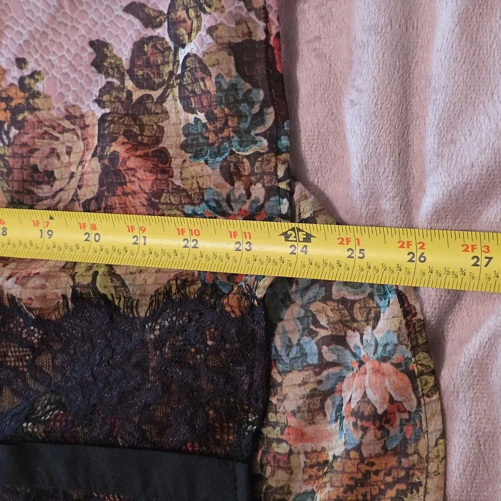 Floral Snakeskin Lace Sleeveless Blouse Sheer Romantic‎ Goth Whimsigoth Small